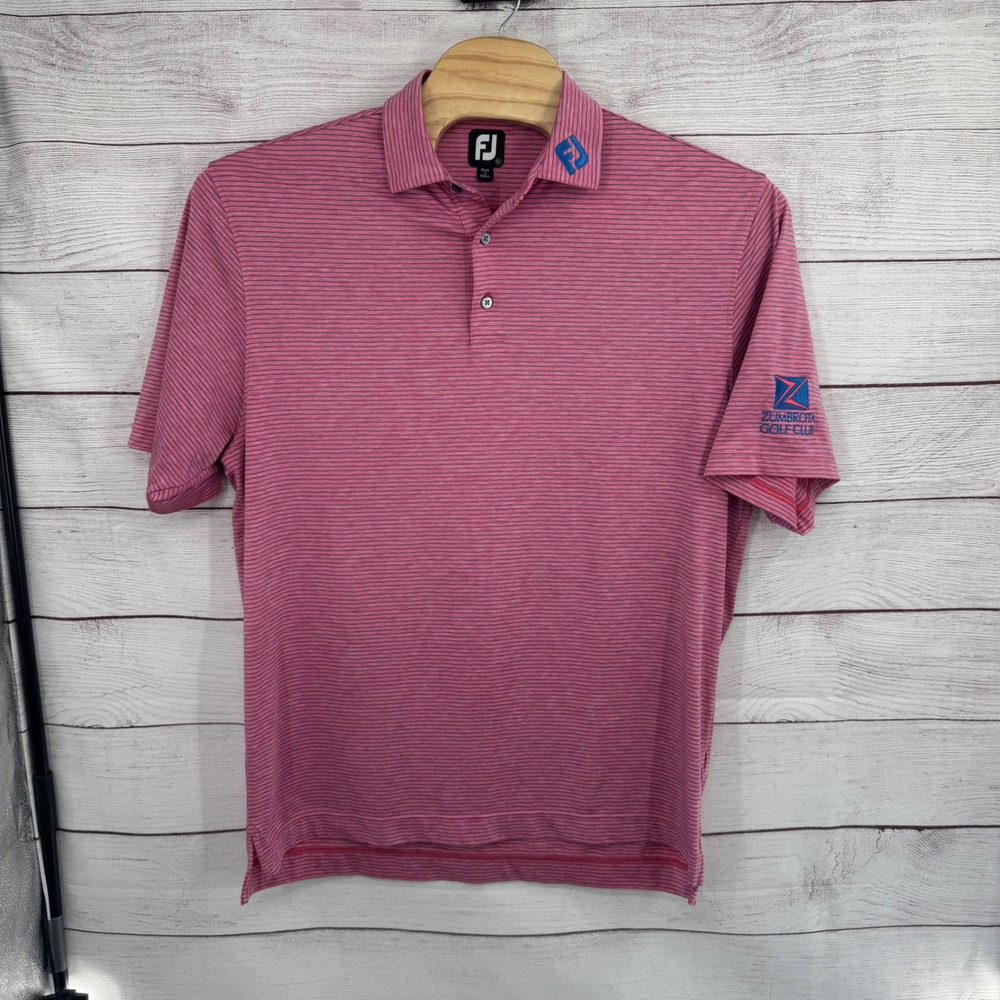 FootJoy Golf Polo Shirt XL Striped Performance Stretch Athletic - Picture 2 of 9